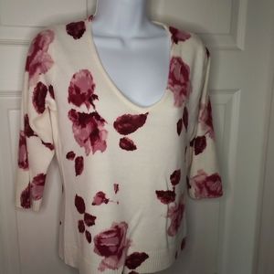 Lena Jeans Sweater Top Scoop Neck Three Forth Sleeves Size Small Gently …